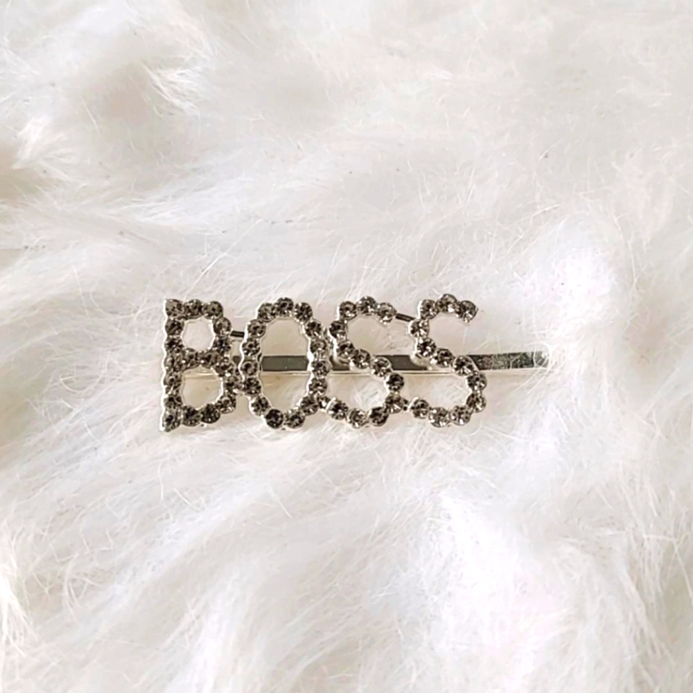Silver Crystal Hair Pin